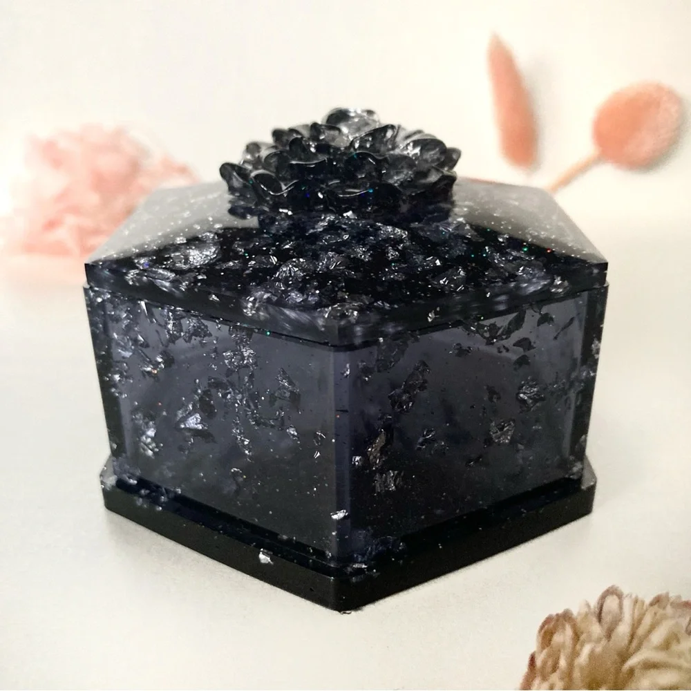 Hand Crafted Black Jewelry Organizer Box